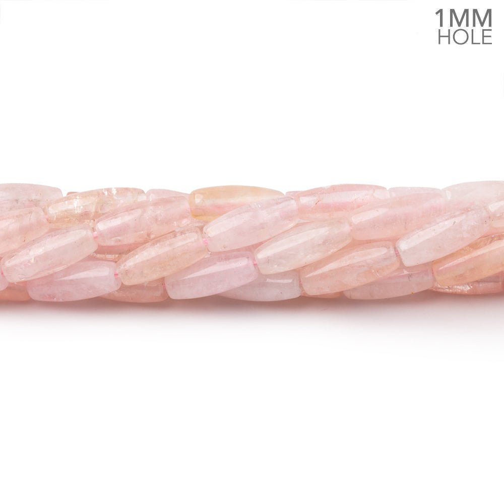 10x4mm Morganite Plain Rice Beads 16 inch 40 pieces 1mm Drill Hole