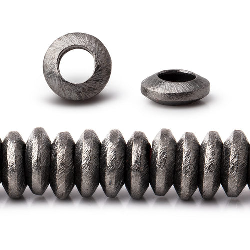 10mm Brushed Large Hole Disc Beads