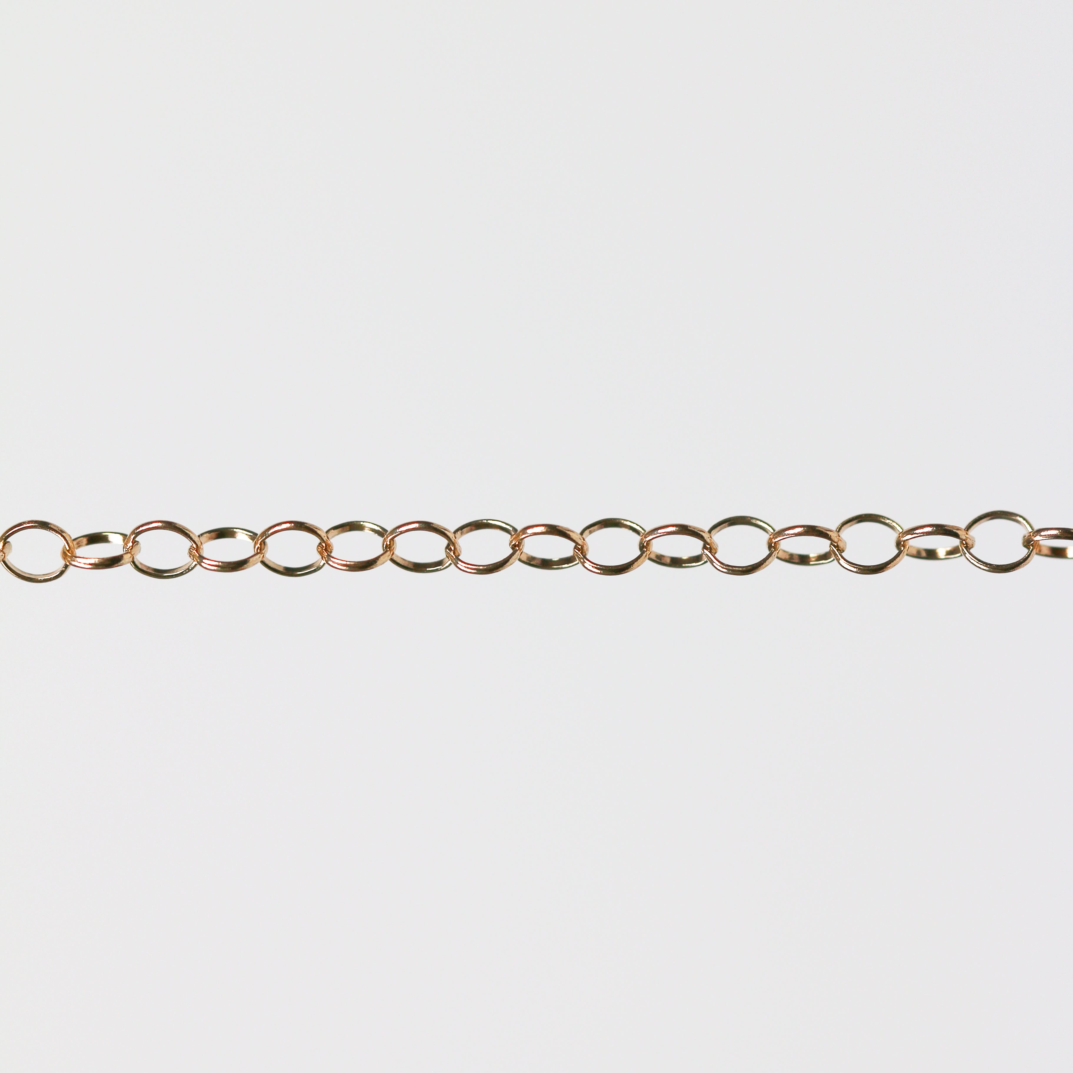 Lucy Permanent Jewelry Chain, Belcher Design, Round Links, Available in Gold Options and Silver