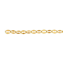 Load image into Gallery viewer, Robyn Permanent Jewelry Chain, Dapped Cable Design, Oval Links, Available in Gold Options
