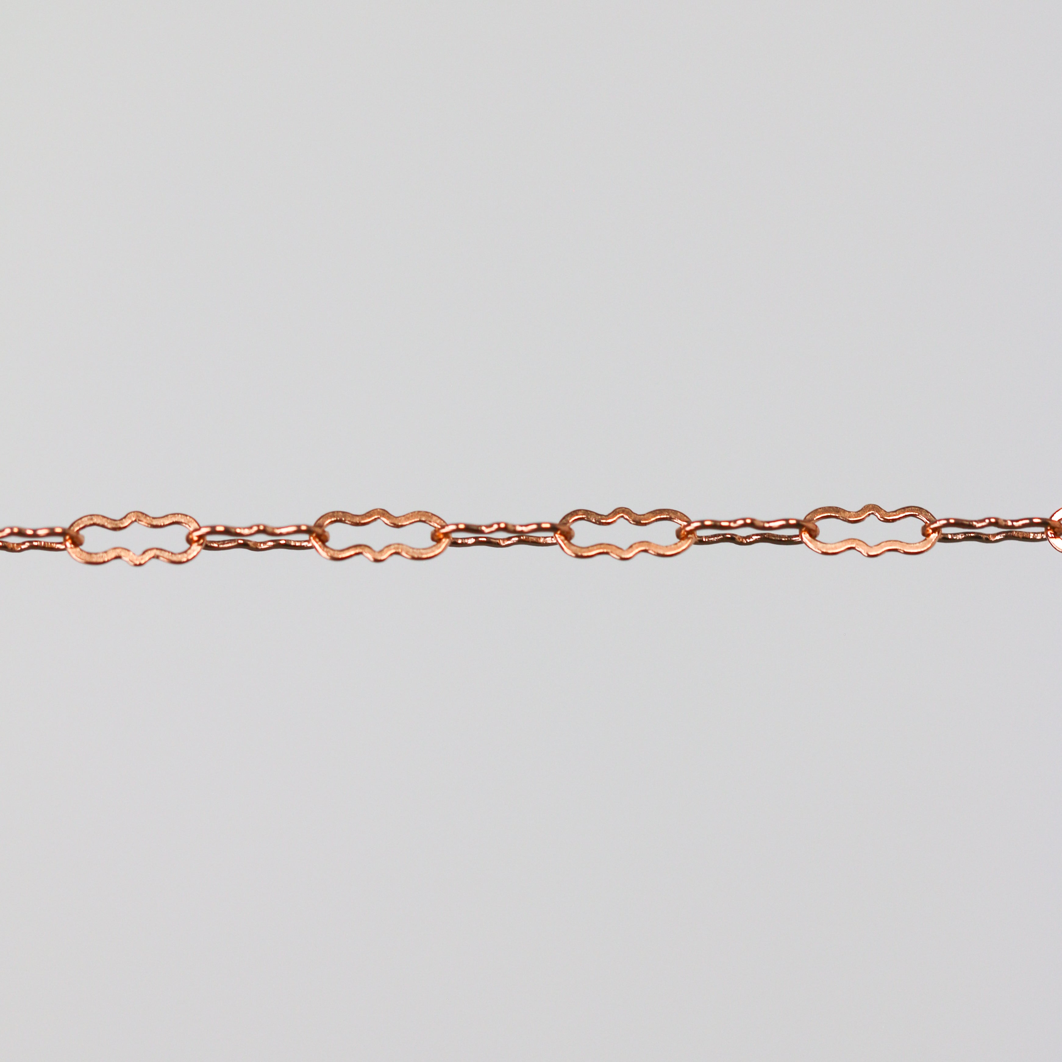 Hannah Permanent Jewelry Chain, Crinkled Paperclip Design and Links, Available in Gold Options and Silver