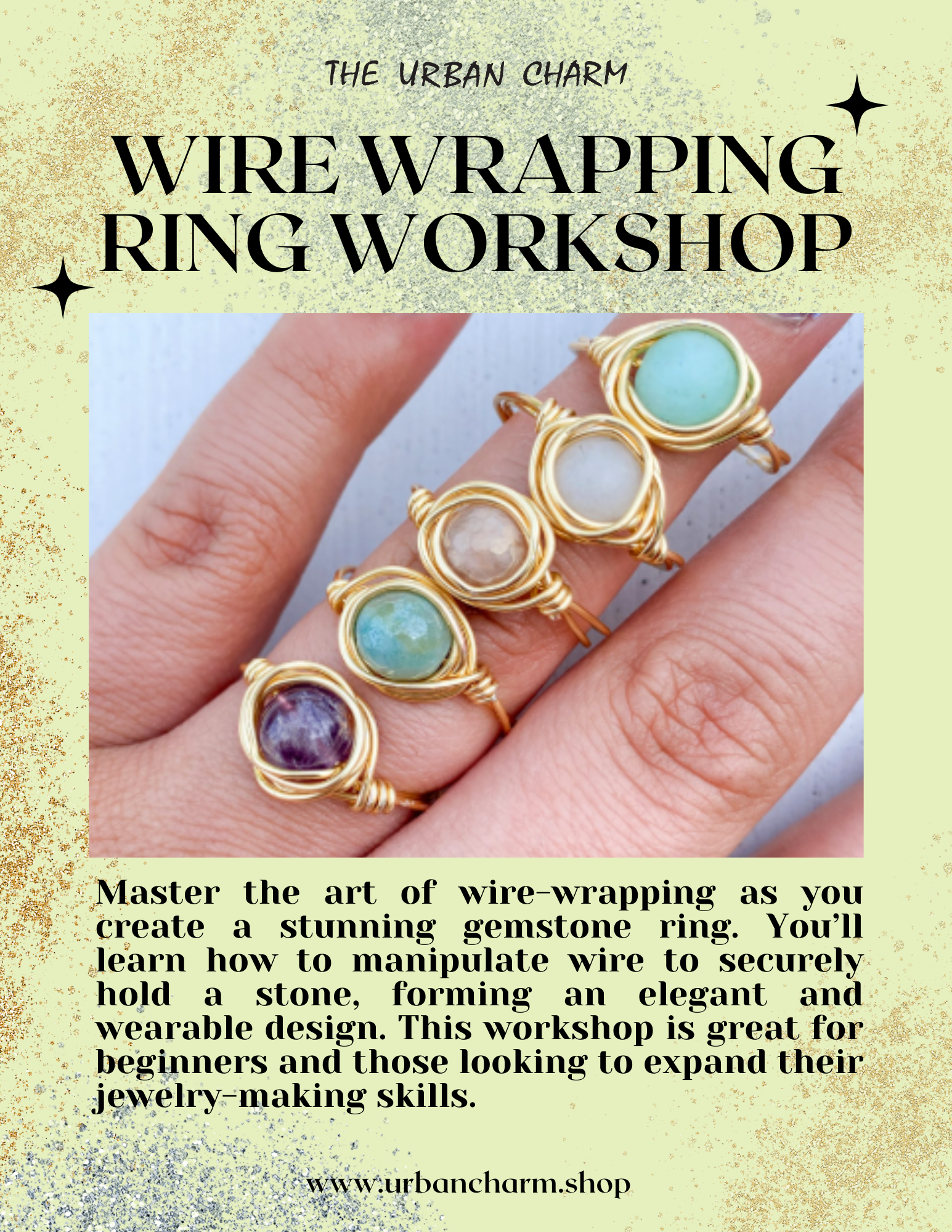 Wire Wrapping Ring Workshop - FRIDAY, DECEMBER 19th from 7pm to 8pm