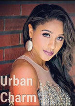 Load image into Gallery viewer, Hammered Oval Domed Dangle Earrings
