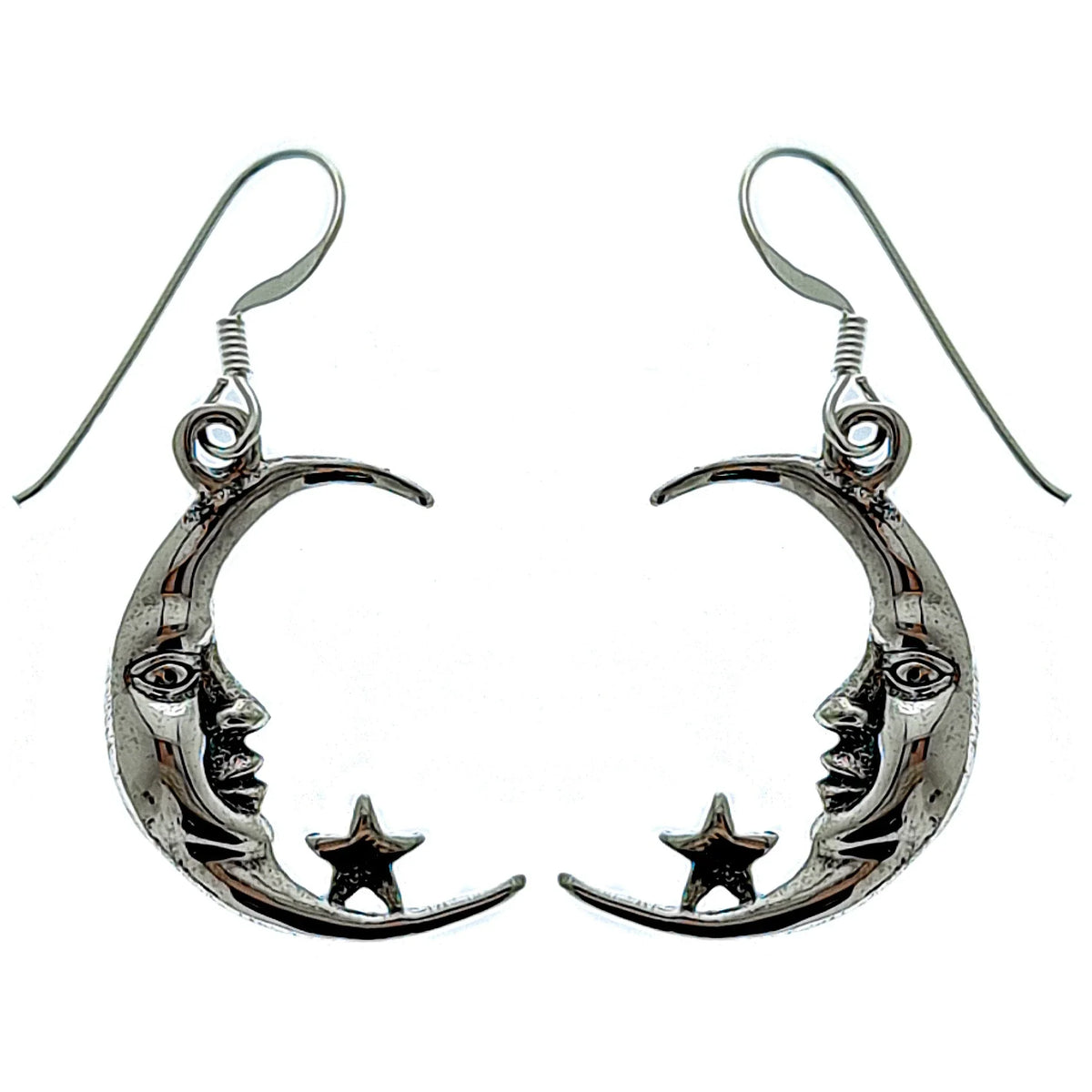 Moon and Star Earrings