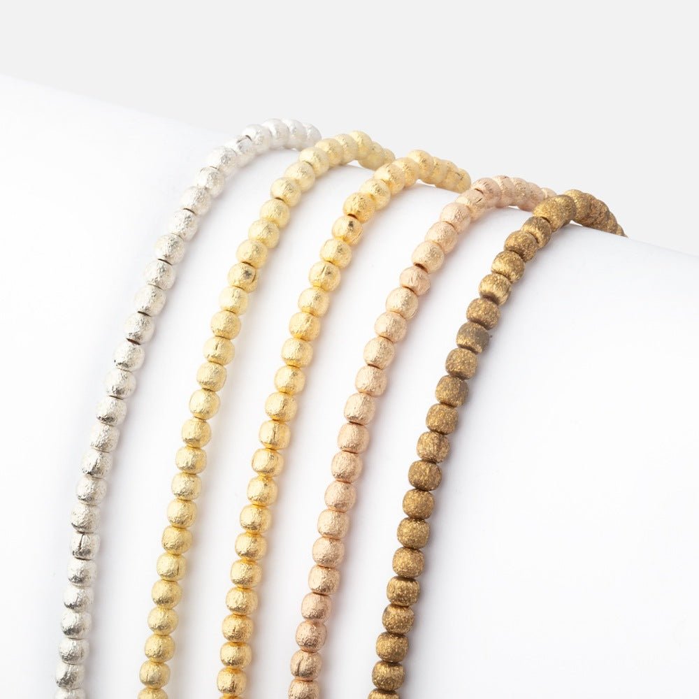 2mm Brushed Round Beads