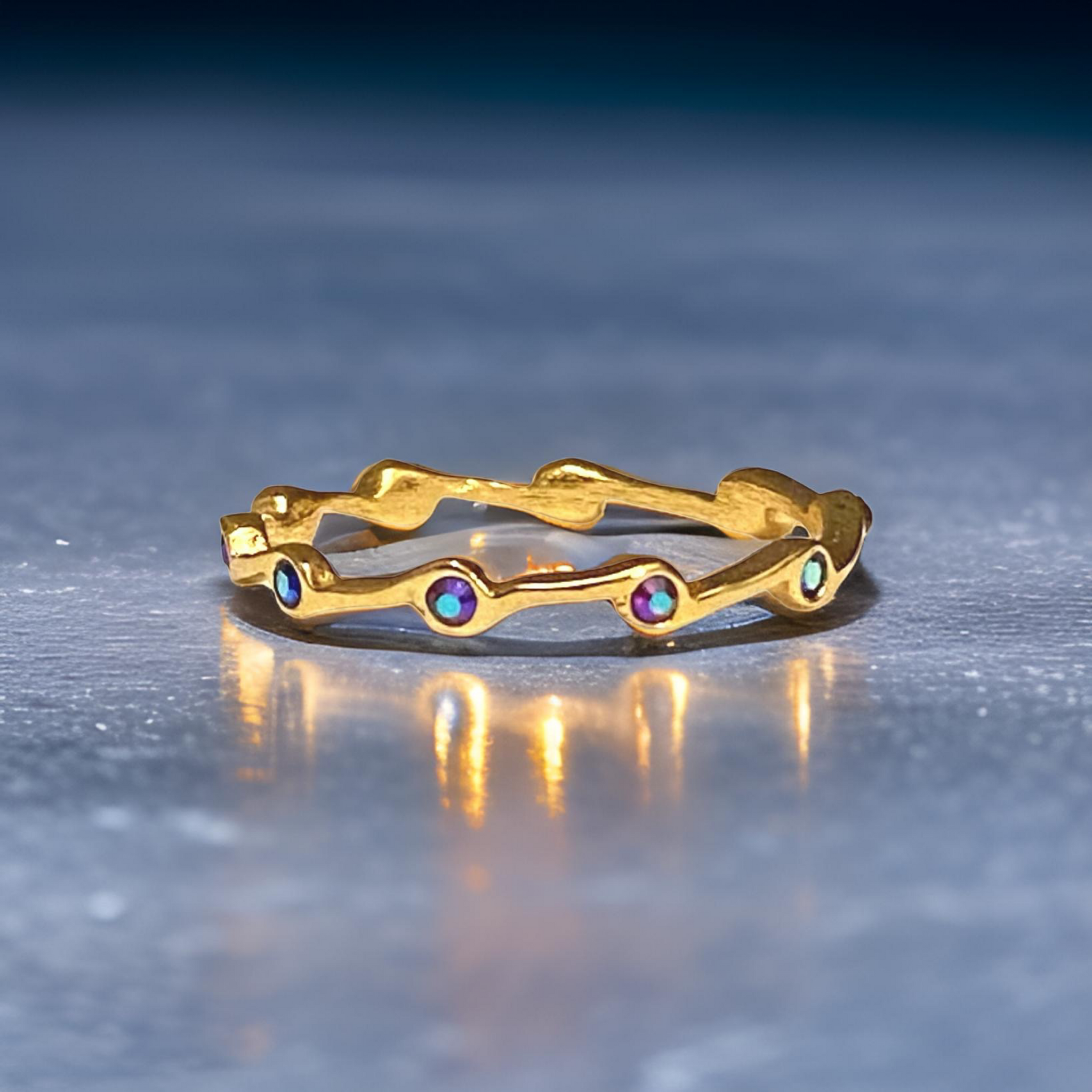 Alexandrite Birthstone Stacker Ring by The Urban Charm