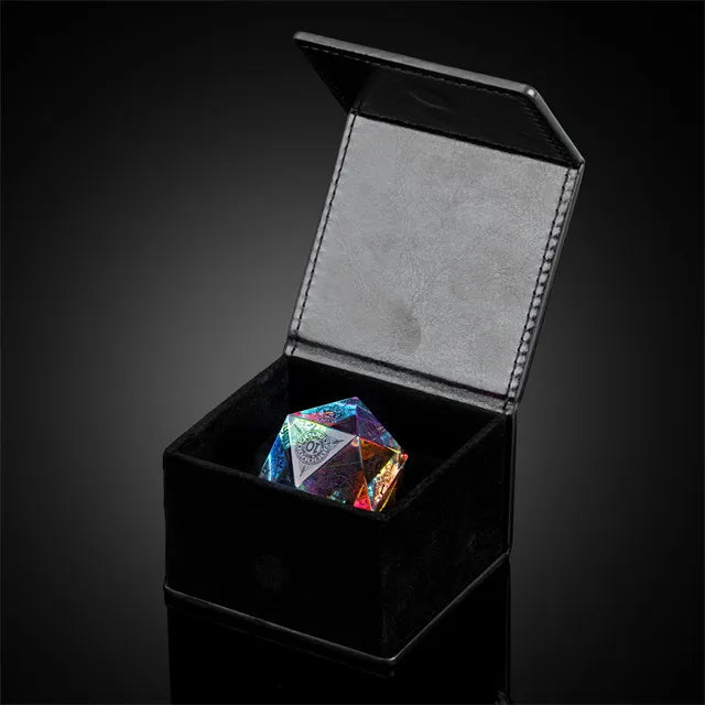 Rainbow Crystal Zodiac D20 Dice