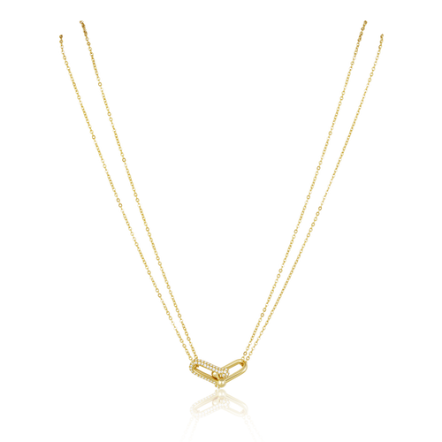 U Link Pave Necklace