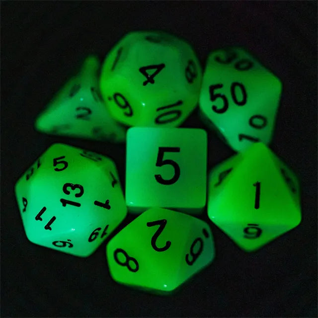 Glow-in-the-Dark Acrylic Dice