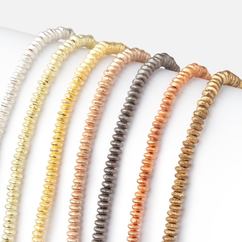 3mm Brushed Disc Beads