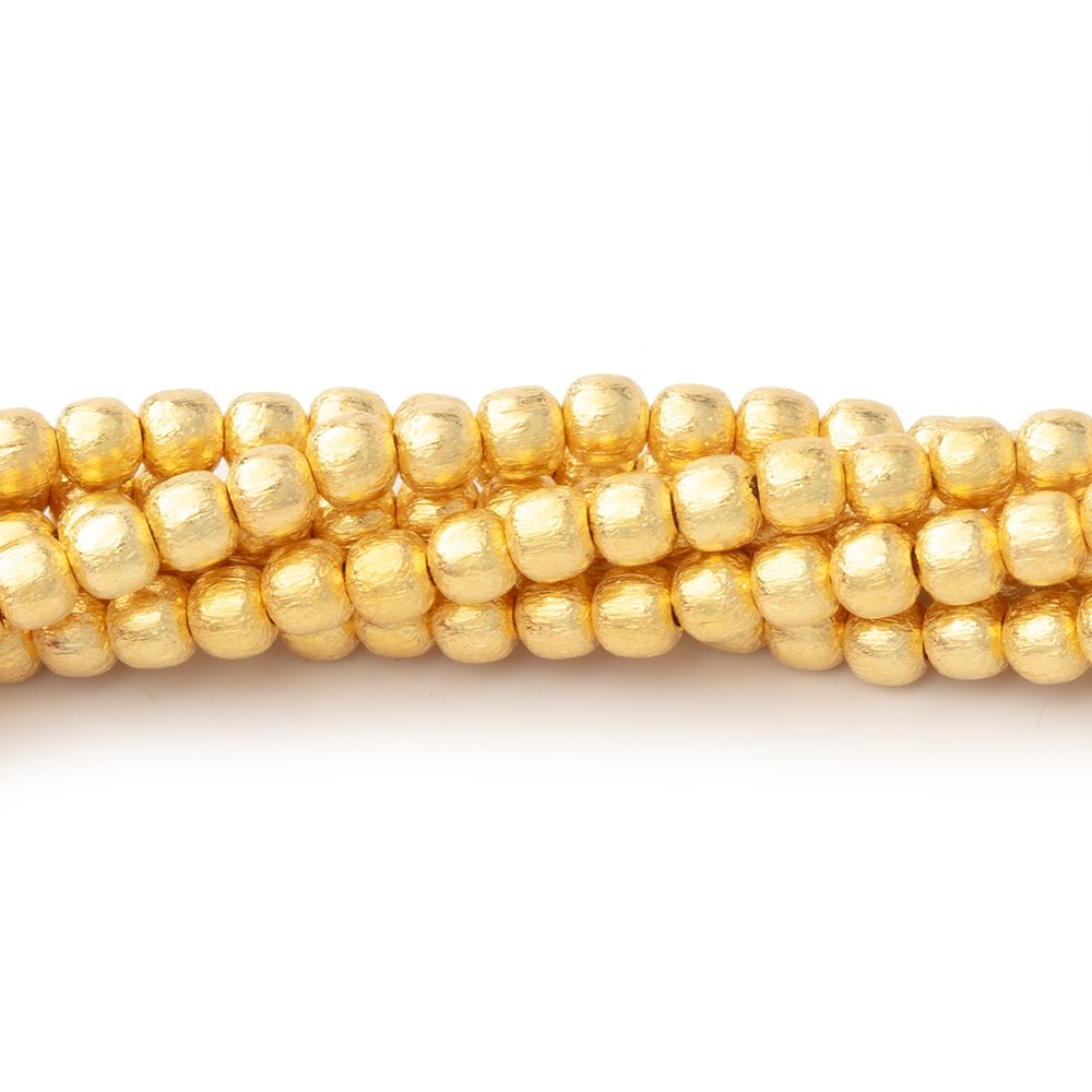 3mm Brushed Round Beads