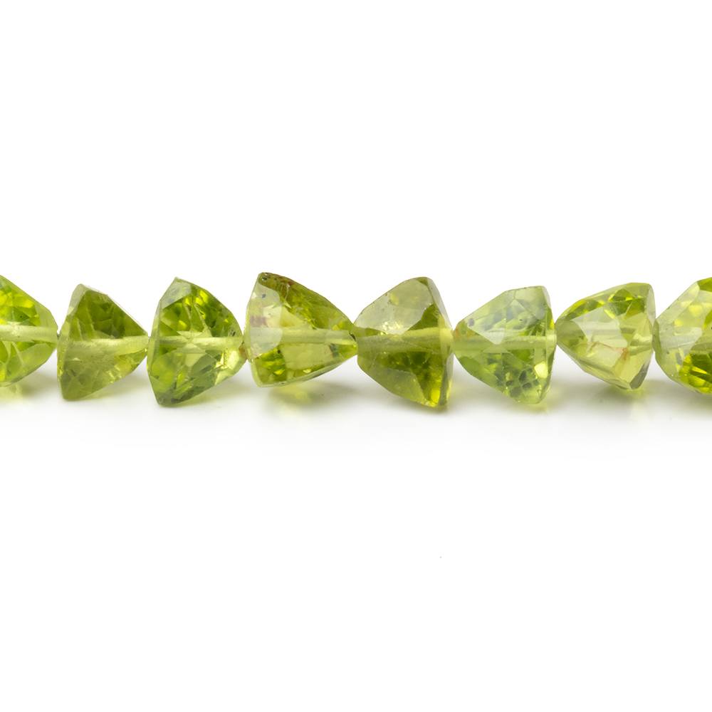 4-6mm Peridot Faceted Trillion Beads 16 inch 93 pieces AA