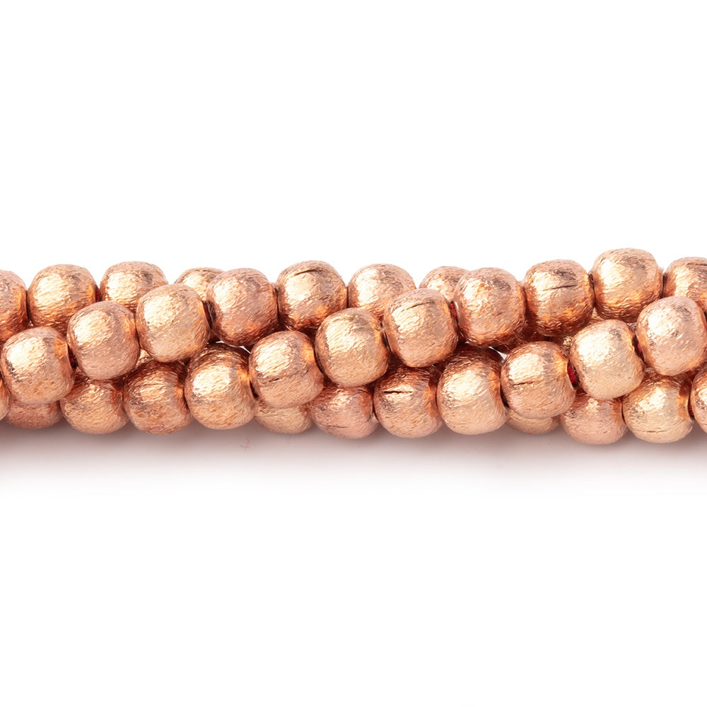 4mm Brushed Round Beads