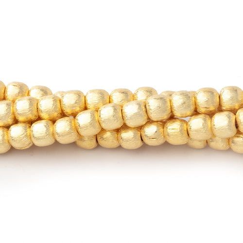 4mm Brushed Round Beads