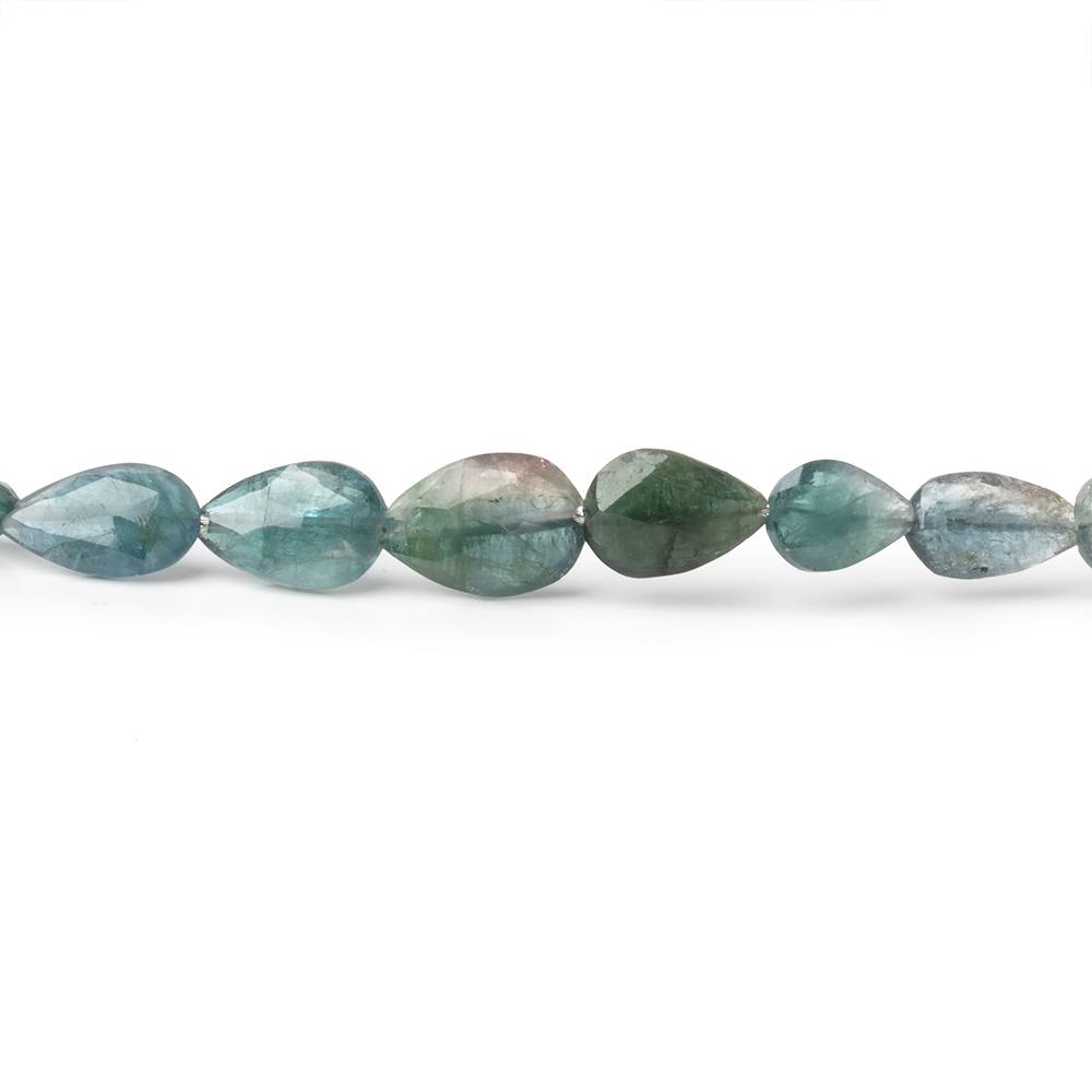 5-9mm Bi-Color Indicolite Tourmaline Faceted Pear 15.5 inch 62 Beads