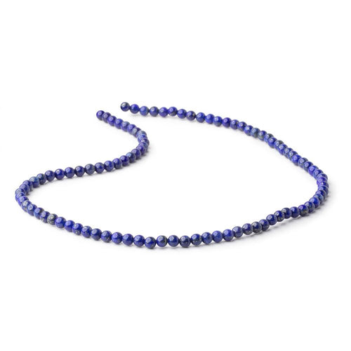 4mm Lapis Lazuli Plain Round Beads 16 inch 96 pieces