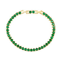 Load image into Gallery viewer, Melinda Tennis Bracelet- Emerald
