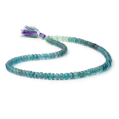 6-6.5mm Shaded Fluorite Plain Rondelle Beads 16 inch 108 pieces AA