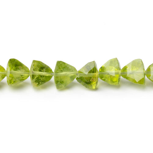 5.5-6mm Peridot Faceted Trillion Beads 16 inch 75 pieces AA