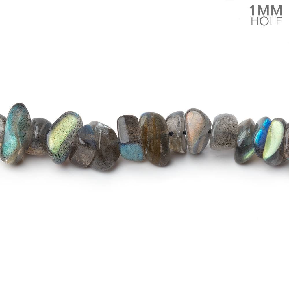 6x5-10x4mm Labradorite Plain Nugget 16 inch 78 Beads 1mm Hole