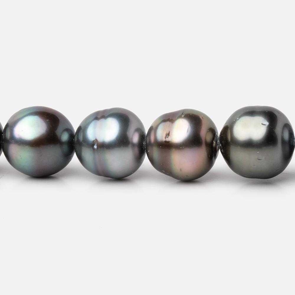 8-9mm Peacock Tahitian Saltwater Pearl Beads 16 inch 48 pieces A