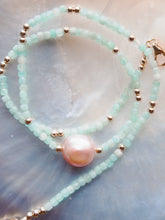 Load image into Gallery viewer, Pink Pearl and Gemstone Necklace - Gold Akala
