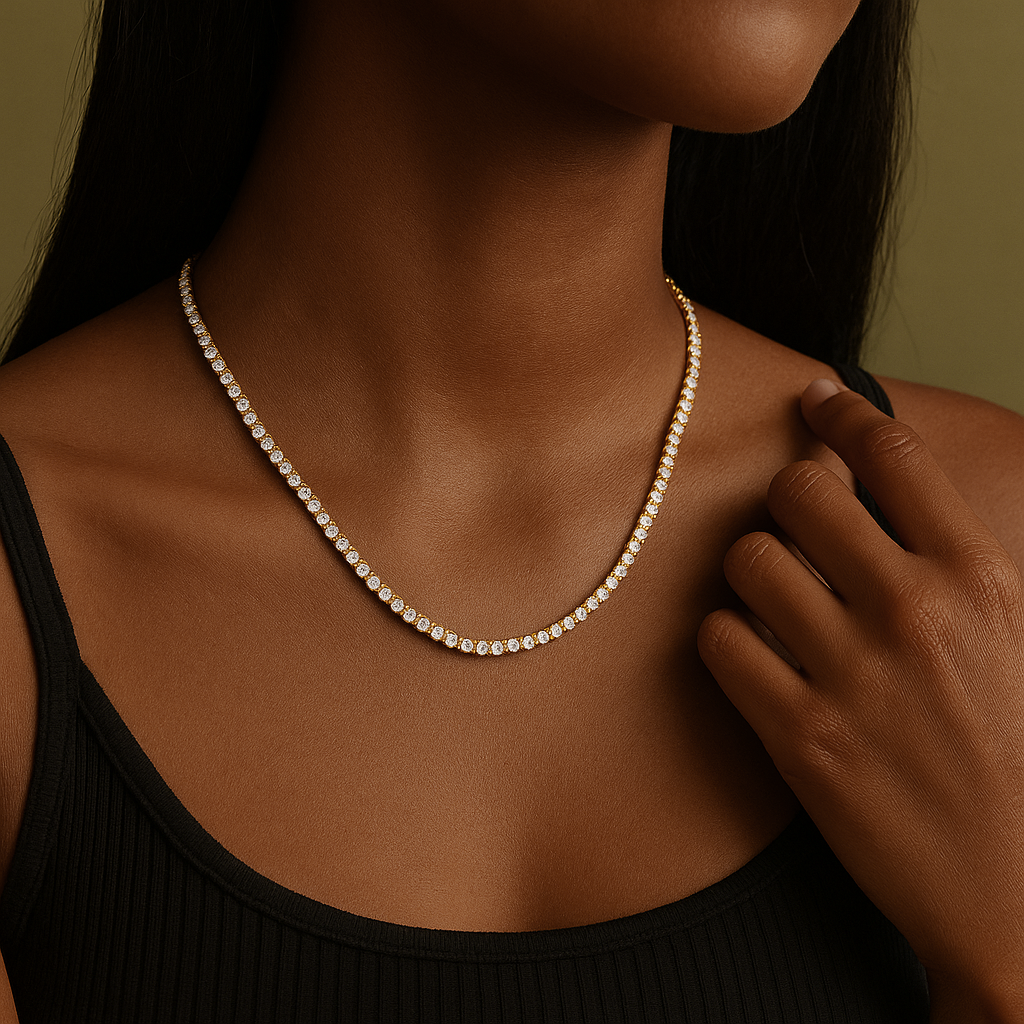 3mm Round Cut Tennis Chain