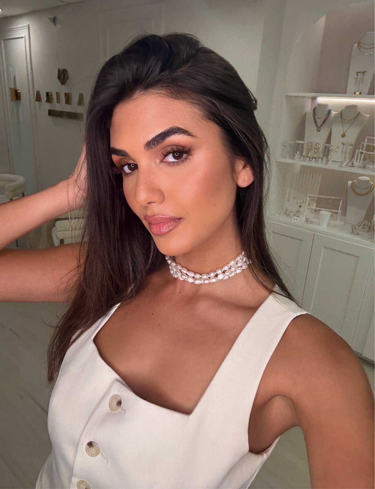 Madeline 3-Layered Pearl Choker