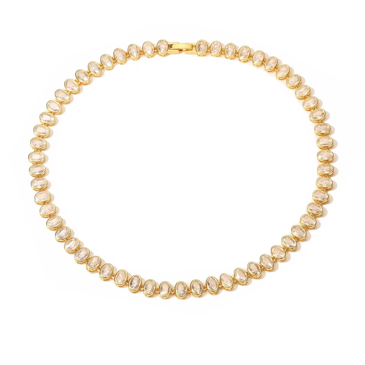Oval Bezel Tennis Choker