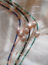 Load image into Gallery viewer, Pink Pearl and Gemstone Necklace - Gold Akala
