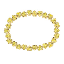 Load image into Gallery viewer, Stretchy Bezel Heart Bracelet Canary
