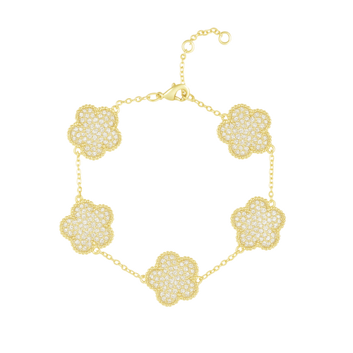Adeline Clover Pave Bracelet