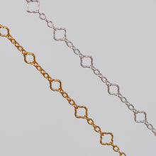 Load image into Gallery viewer, Alessia Permanent Jewelry Chain, Clover Design, Oval Links, Available in Gold Filled and Silver
