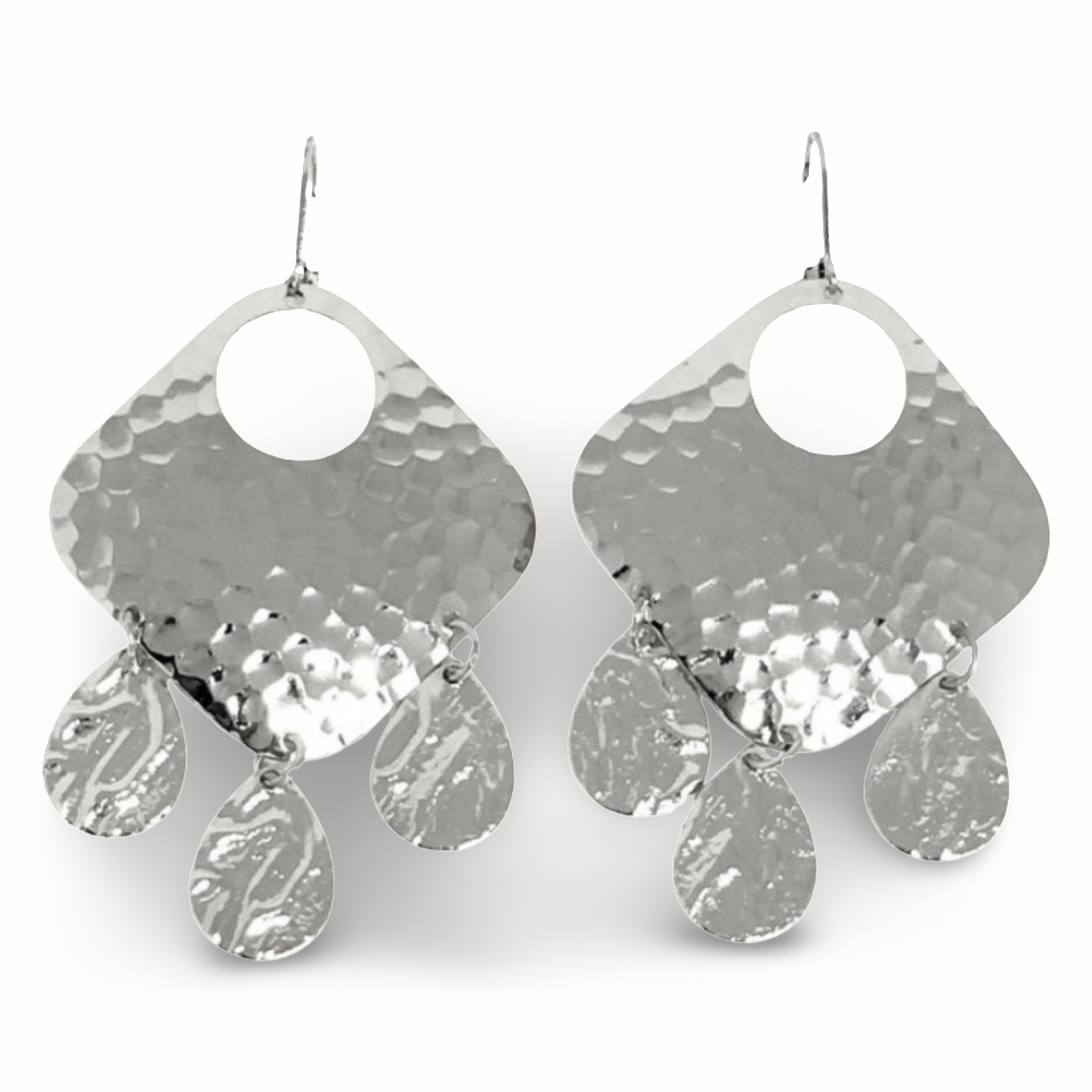 Hammered Chandelier Earrings
