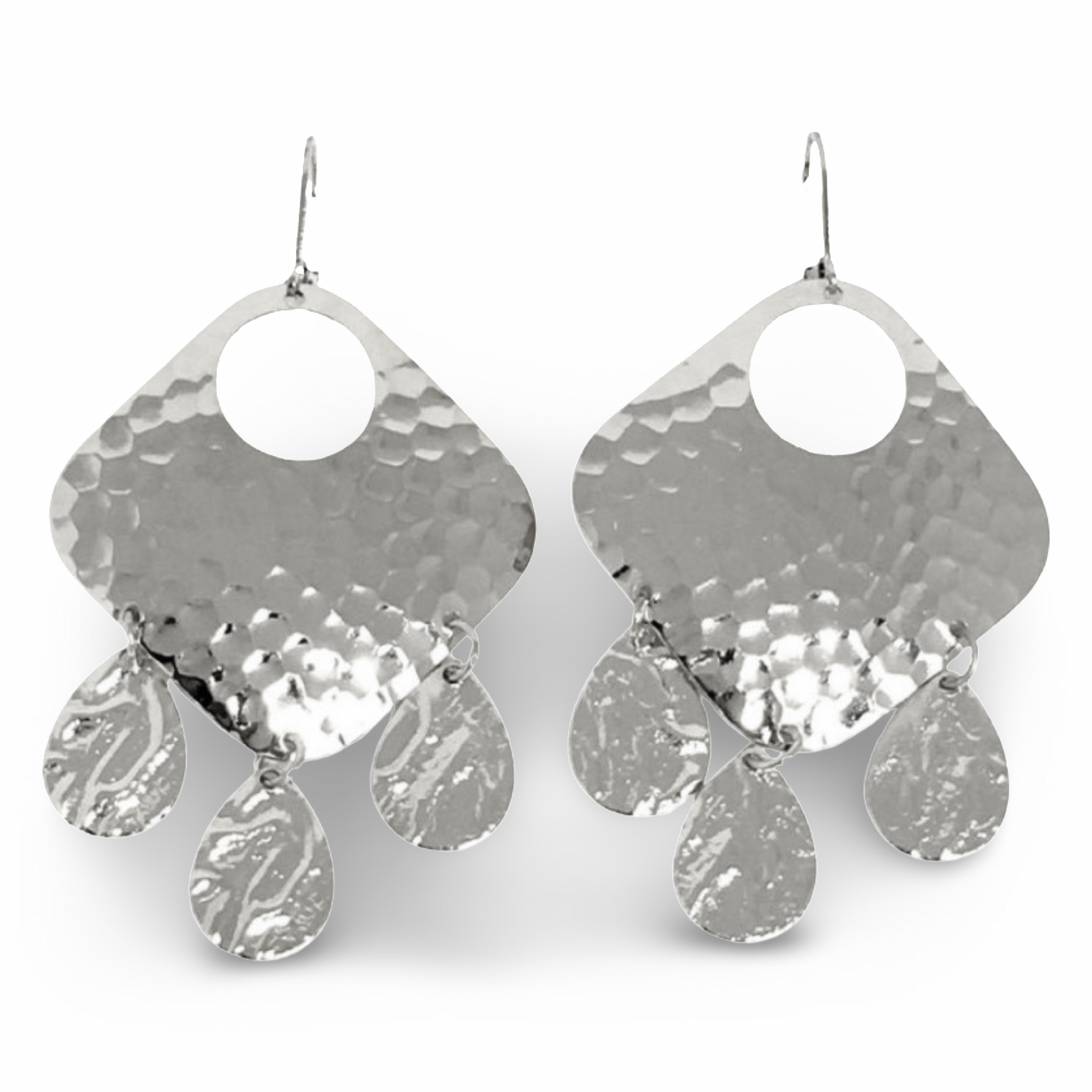 Hammered Chandelier Earrings