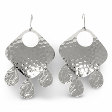 Load image into Gallery viewer, Hammered Chandelier Earrings
