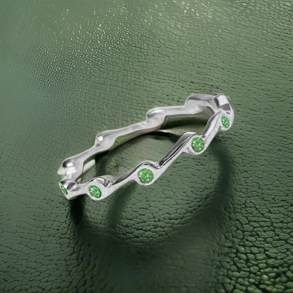 Peridot Birthstone Stacker Ring