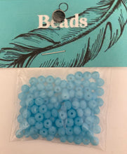 Load image into Gallery viewer, 4mm Round Faceted Beads – Gemstone Colors – 15” Strand | Urban Charm - Sky Blue
