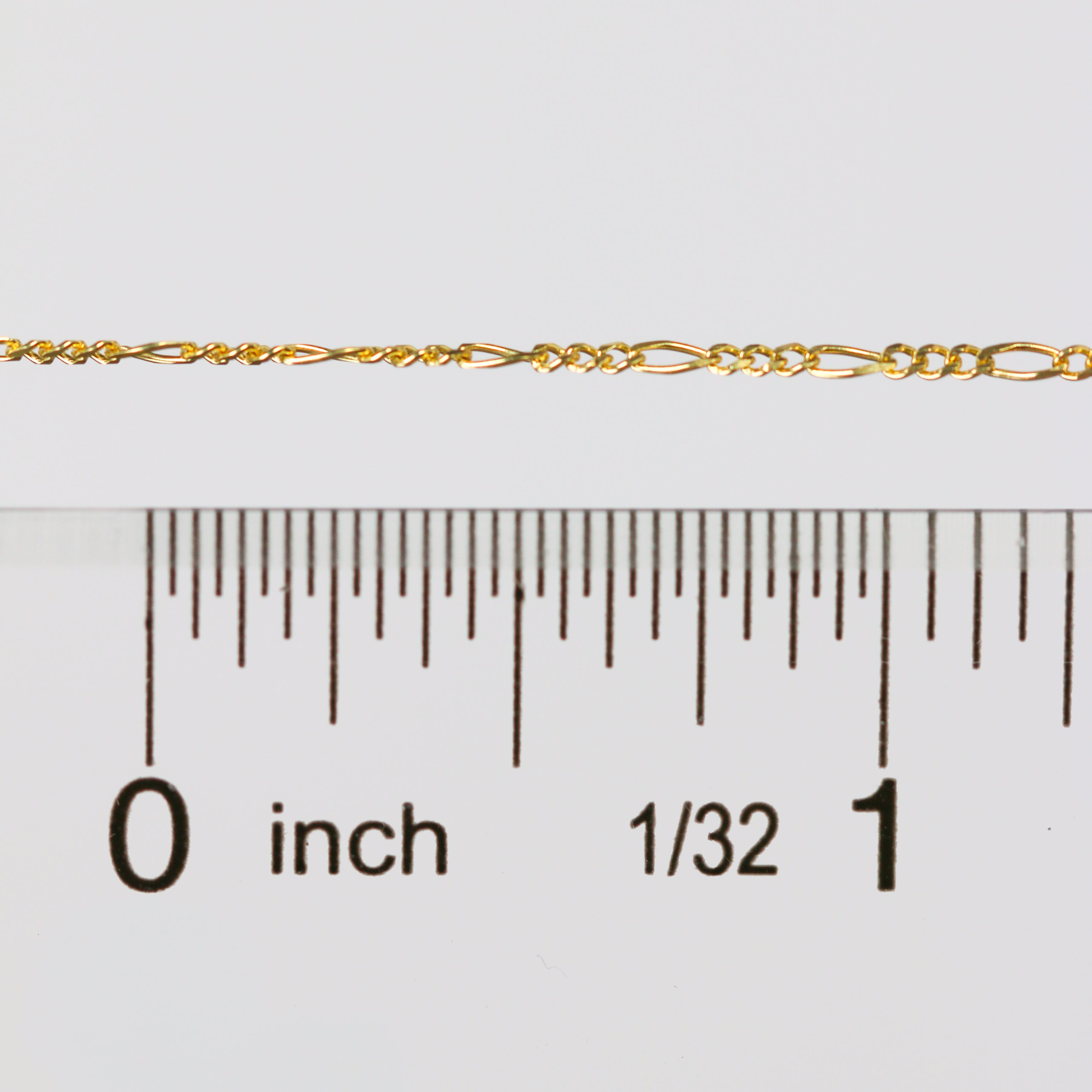 Charlie Permanent Jewelry Chain, Figaro Design, Lie Flat Links, Available in Gold Options and Sterling Silver