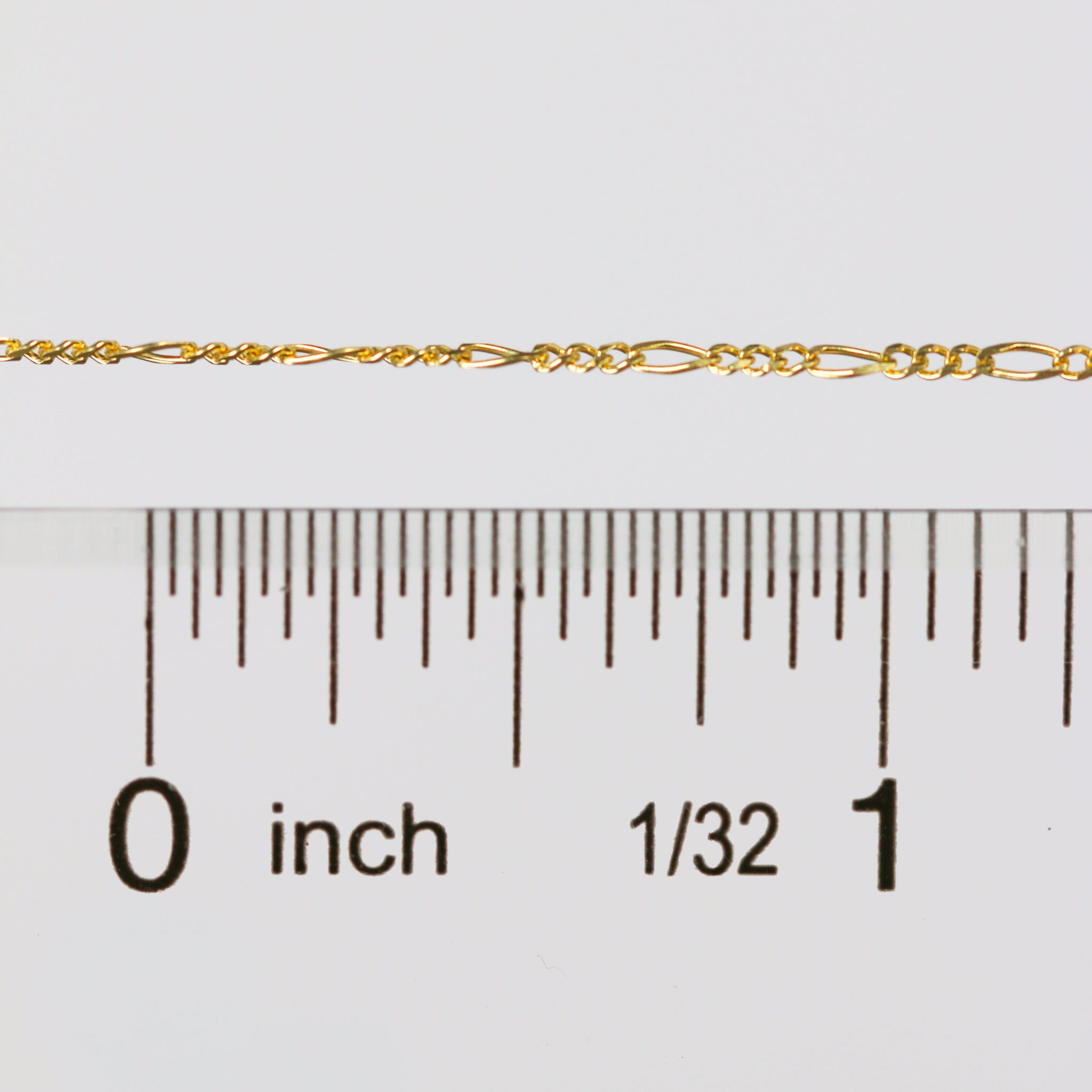 Charlie Permanent Jewelry Chain, Figaro Design, Lie Flat Links, Available in Gold Options and Sterling Silver