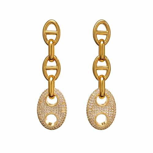 Roxanne Pave Drop Earring