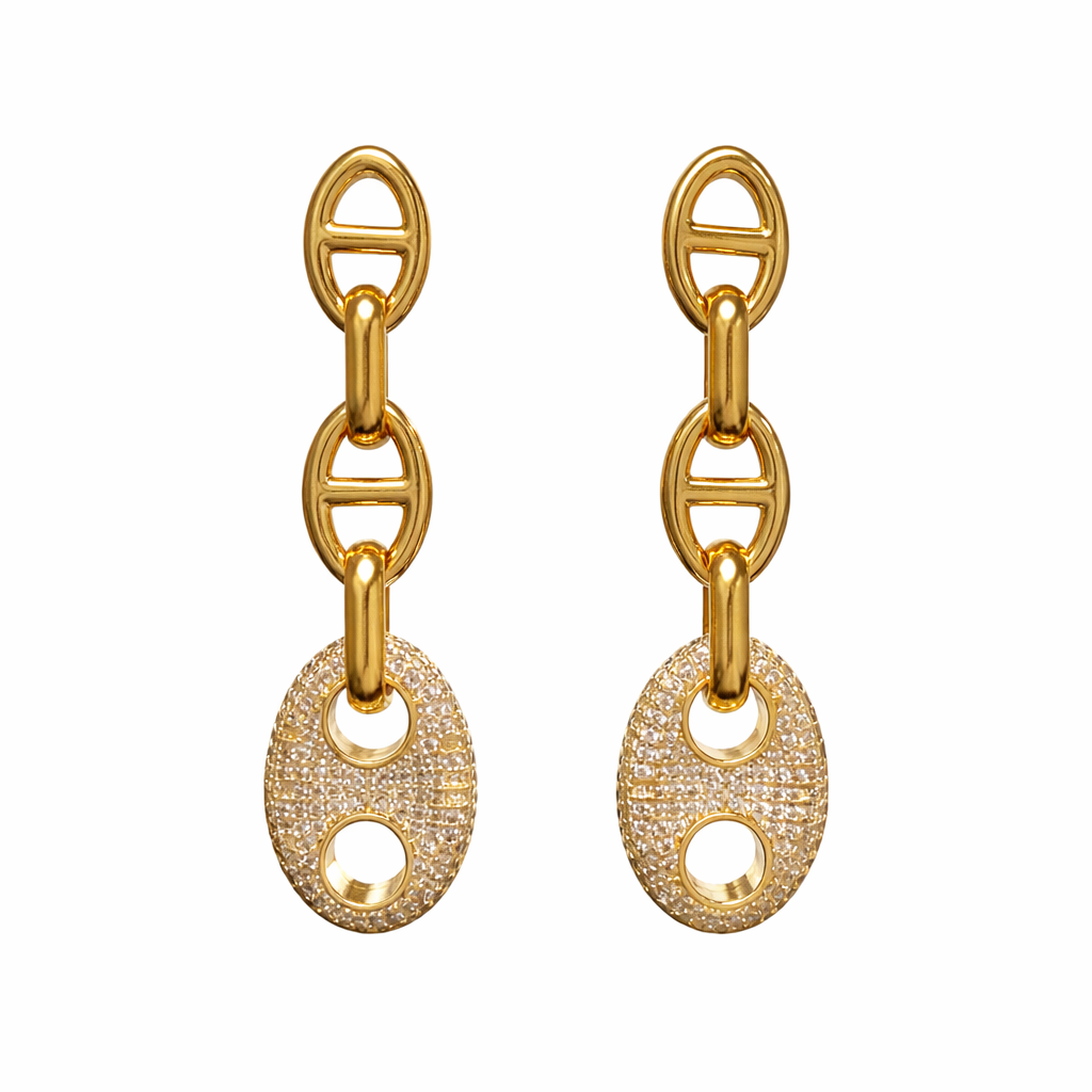 Roxanne Pave Drop Earring