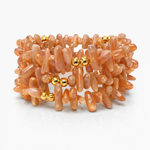 Load image into Gallery viewer, Sunset Coral Wrap Bracelet
