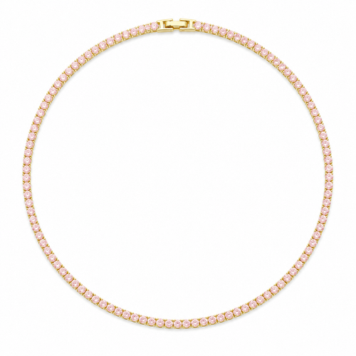 Karla Tennis Necklace Light Pink