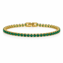Load image into Gallery viewer, Riley Emerald Tennis Bracelet
