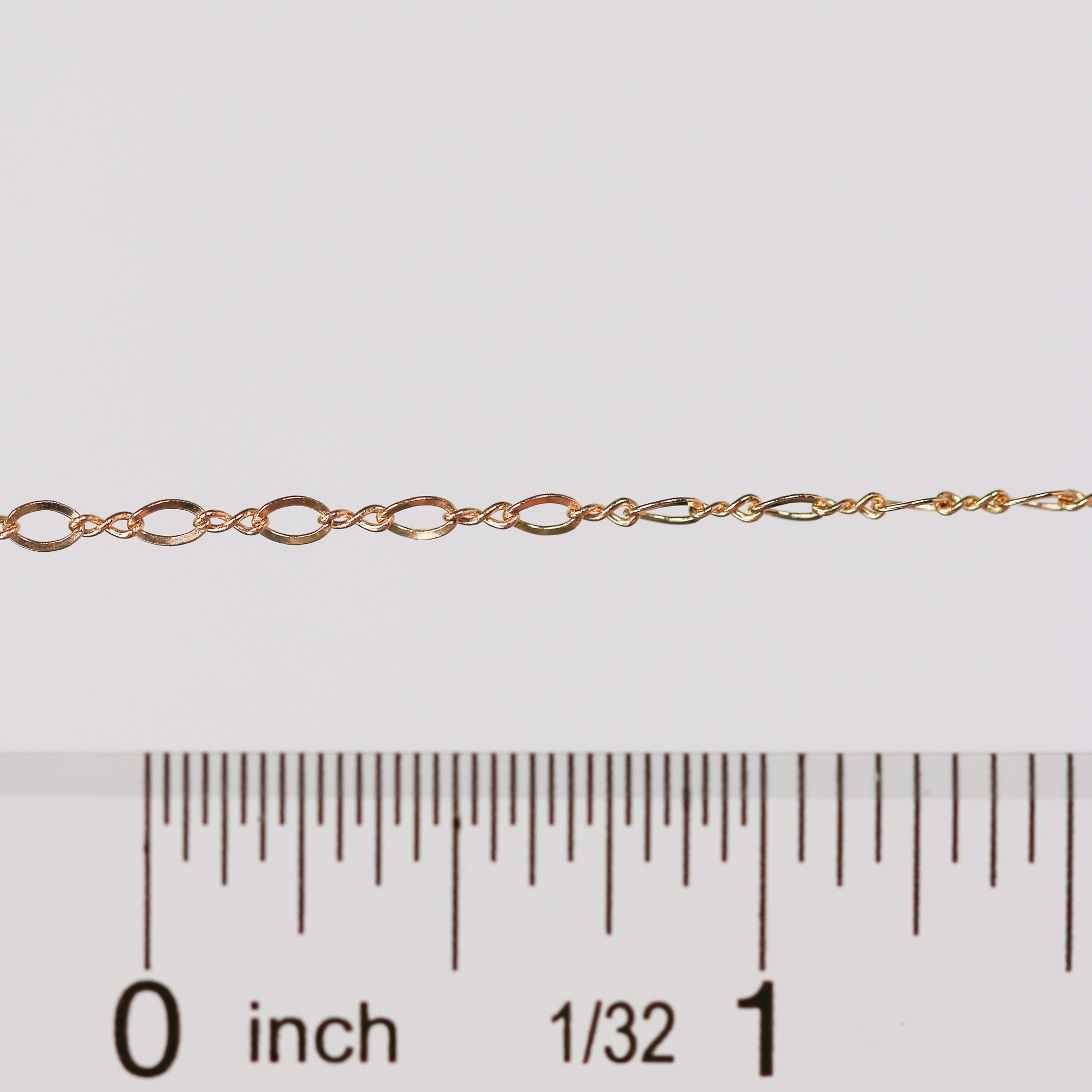 Grace Permanent Jewelry Chain, Figure 8 Design, Figure 8 Links, Available in Gold Options and Silver