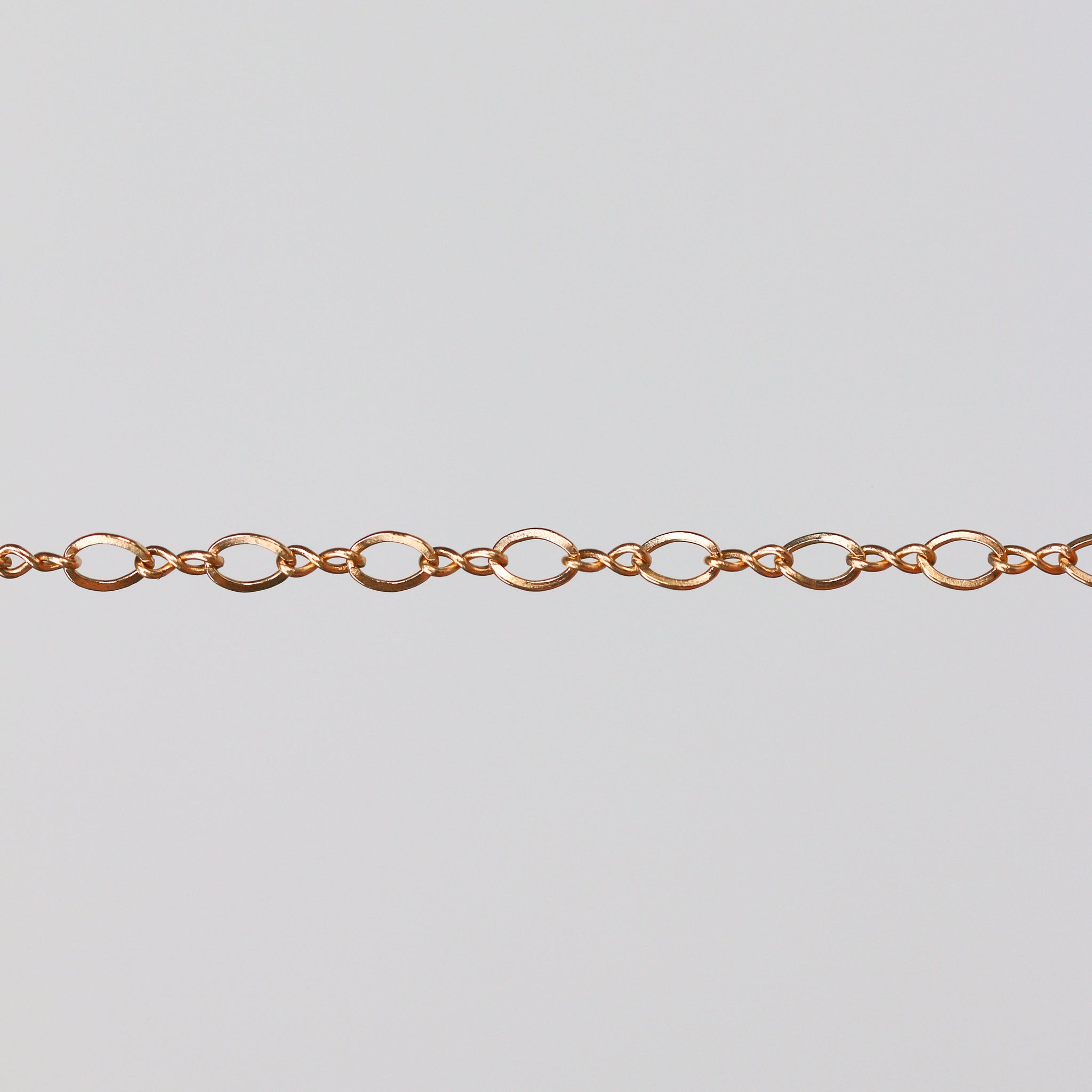 Grace Permanent Jewelry Chain, Figure 8 Design, Figure 8 Links, Available in Gold Options and Silver