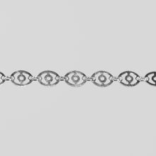 Load image into Gallery viewer, Carlotta Permanent Jewelry Chain, Oval Disc Design, Oval Small Hole Links, Available in Sterling Silver
