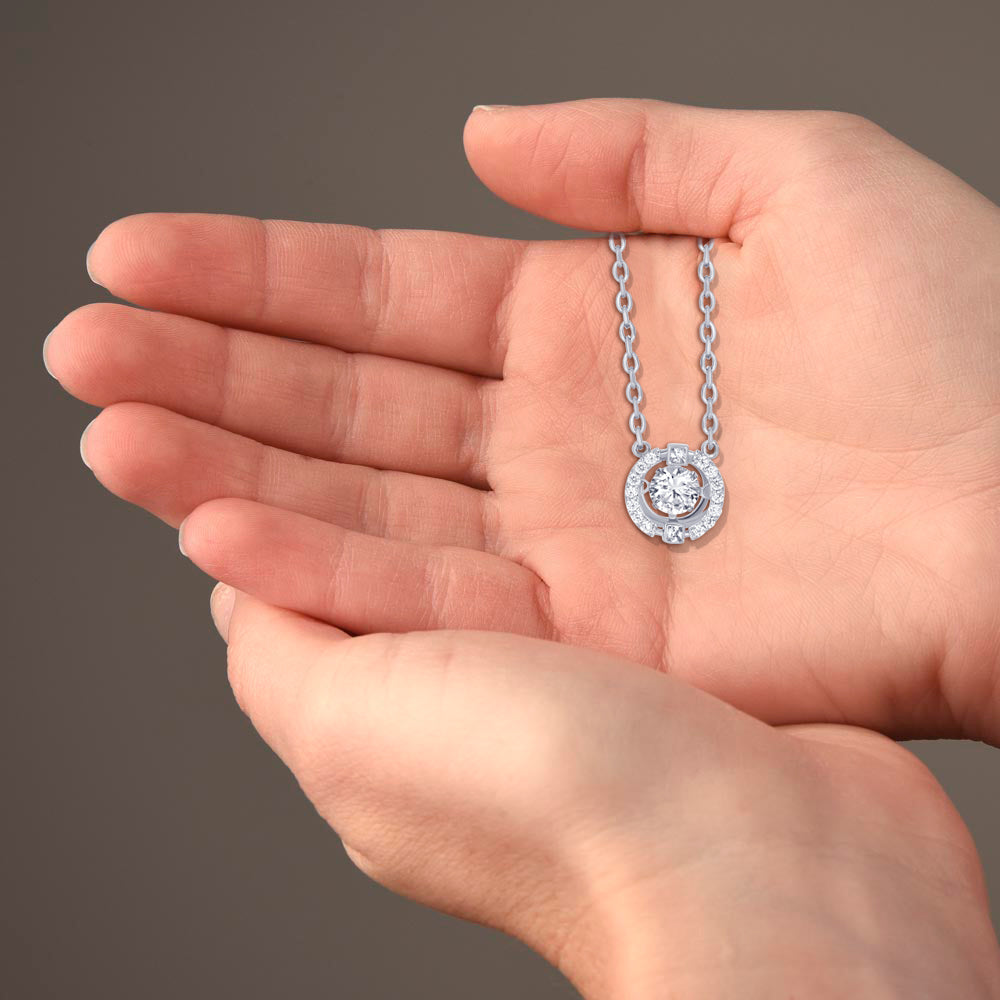 Crystal Halo Pendant Necklace