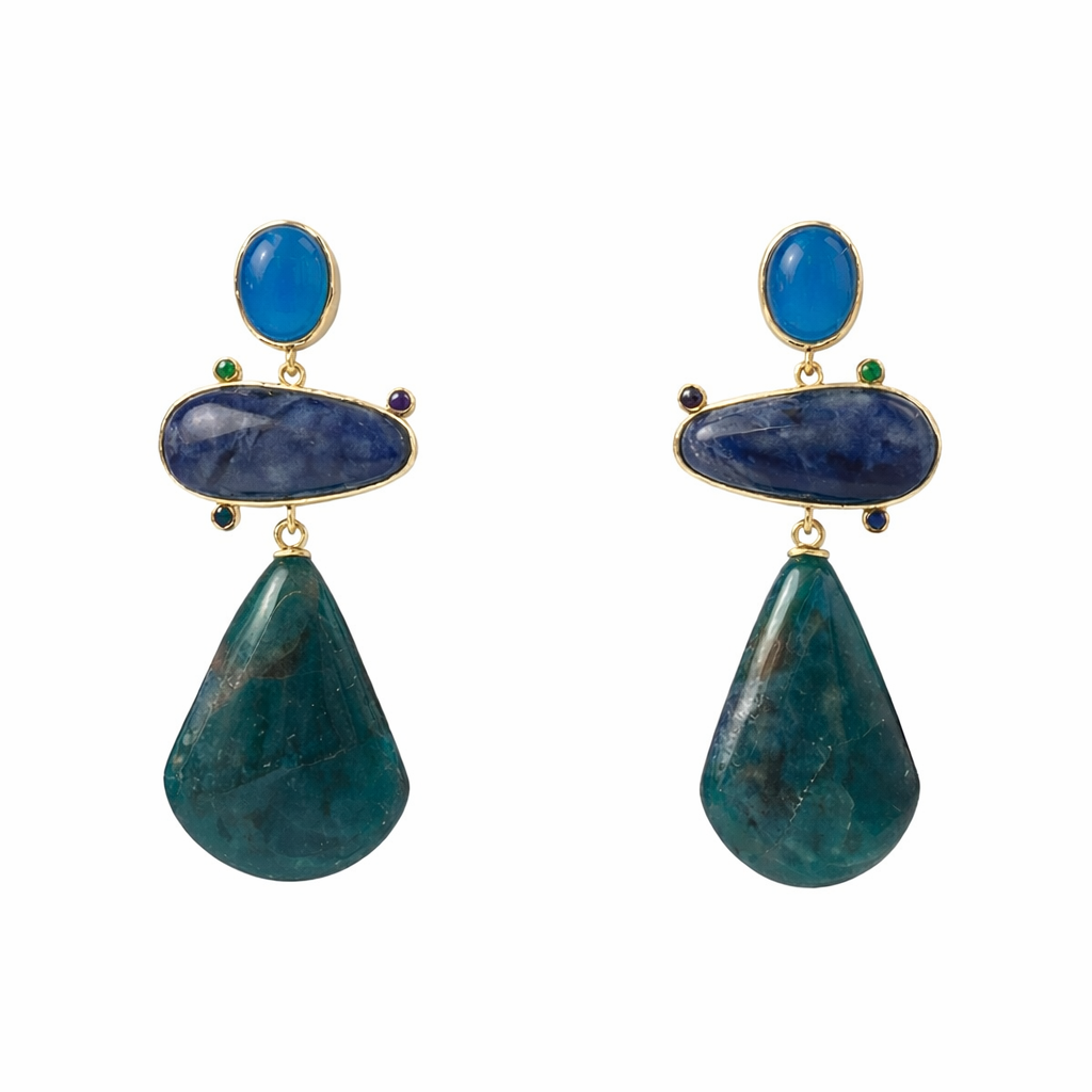 Blue Quartz Drop Earring